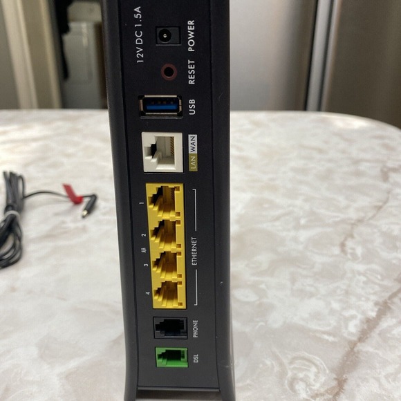 CenturyLink C1100Z ZyXel Wireless WiFi Modem Router w/ Power Adapter - Picture 3 of 4